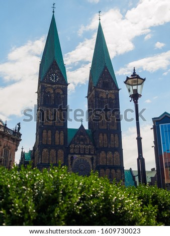 The Cathedral of Saint Peter (St. Petri Dom) on Market Square of Bremen, Germany
