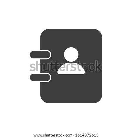 Vector phone book icon isolated on white background. Vector illustration. Eps 10.