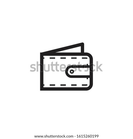 Wallet Thin Line Icon Vector For Store and Advertising