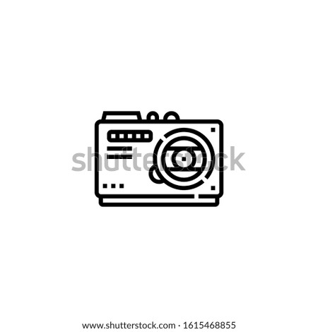 Pixel art camera logo icon design