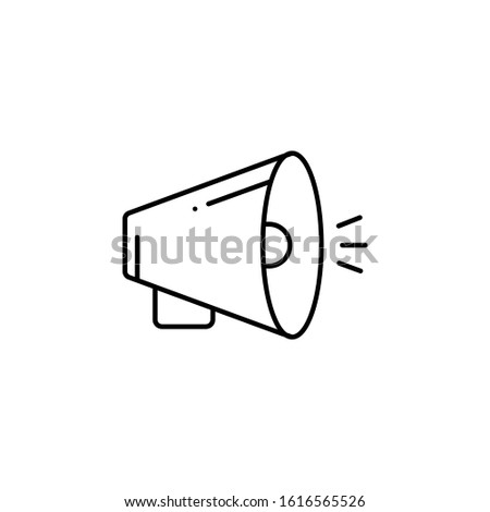 promotion, protest, announcer, megaphone line icon. Elements of protests illustration icons. Signs, symbols can be used for web, logo, mobile app, UI, UX