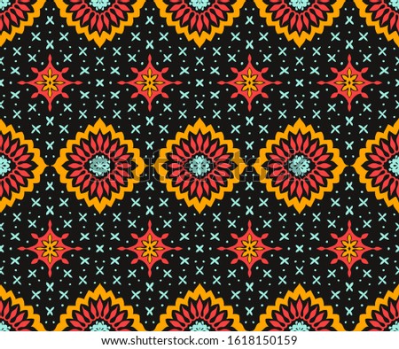 Talavera pattern. Azulejos portugal. Turkish ornament. Moroccan tile mosaic. Spanish porcelain. Ceramic tableware, folk print. Asian pottery. Ethnic background. Mediterranean wallpaper. Art Deco.