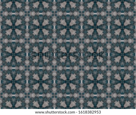 Indonesian Geometric Batik Tile. Vintage Seamless Texture. Oriental Ethnic Motif. Grey Morocco Rustic Batik. Blue Ethnic Ikat. Arabic Geometric Ornament Boho. Gray Floral Flower Floor.