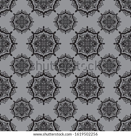 Seamless mandala pattern vector graphic