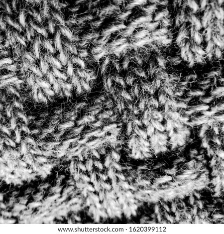 Knitting Textures. Silver Sweater Pattern. Grey Knitted Wool Texture. Macro Scandinavian. Nordic Illustration. White Knitting. Light Scandinavian Knitted.