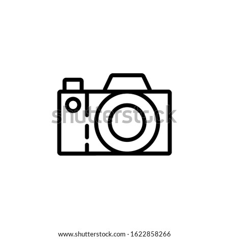 camera icon design line style. Perfect for application, web, logo and presentation template