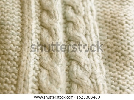 Knitting Patterns. Natural yarn of Cotton or Wool. Needlework. 