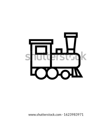 old Train icon - From Transportation, Logistics and Machines icons in outline, lineart style on white background
