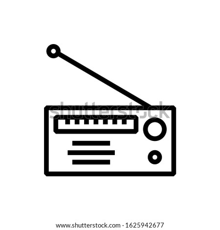 Radio icon in trendy outline style isolated on background