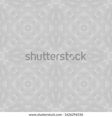 Monochrome Geometric Flower Print. Morocco Seamless Pattern. Oriental Floral Dye. Turkish Endless Flower. Ornate Gray Ink Batik. White Floral Batik Knit. White 3d Ink.