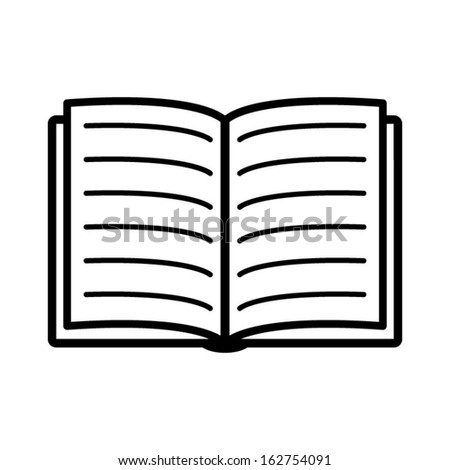 Open book - vector icon