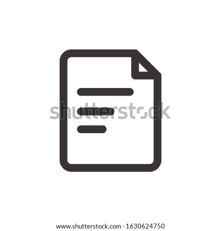 Document icon icon flat outline glyph interface 