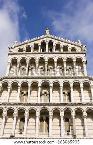 Low angle view of a cathedral, Pisa Cathedral, Piazza Dei Miracoli, Pisa, Tuscany, Italy