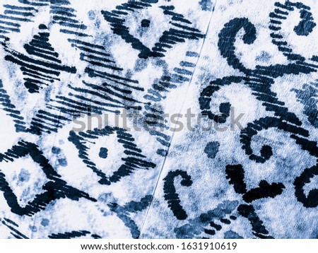 African Template. Blue Ethnic Tie Dye. Indigo Arabic Print. Indigo Diamond Ikat. Aquamarine African Line Art. Black Batik.