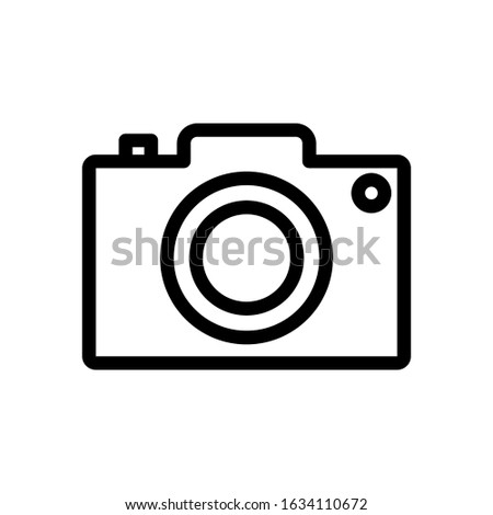 icon camera. Camera icon with a trendy style line. vector illustration. 10