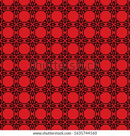Seamless Geometric  Pattern. Design Paper For Scrapbook. Black red color.