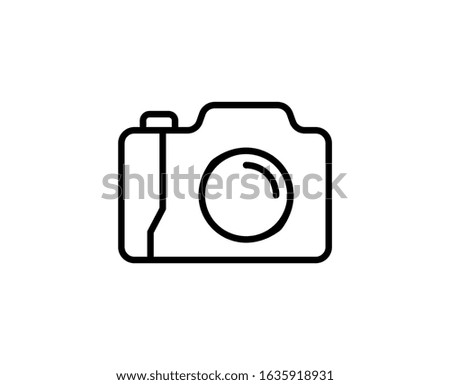 Camera line icon. Vector symbol in trendy flat style on white background. Web sing for design.