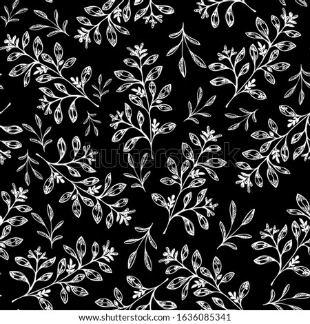 Beautiful seamless botanical pattern.  spring print for women's clothing.  for printing on fabric and paper.  illustration.
