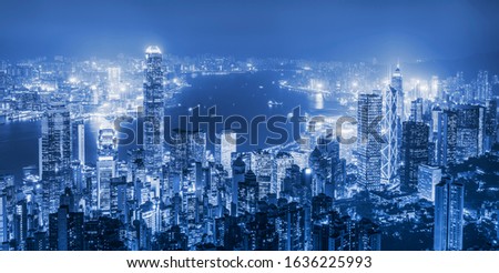 Beautiful night view of Hong Kong

