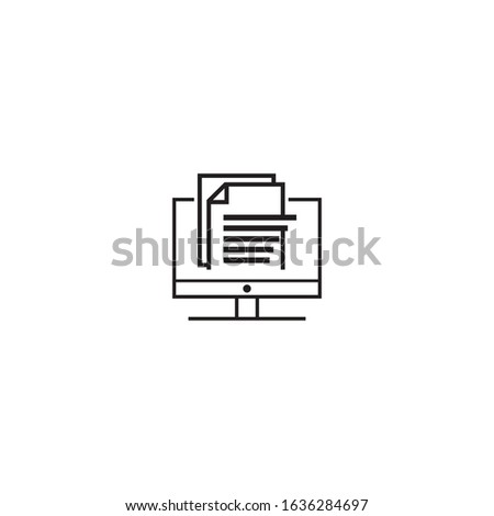 Document papers pile line icon, outline vector sign, linear style pictogram isolated on white. Symbol, logo illustration. Editable stroke