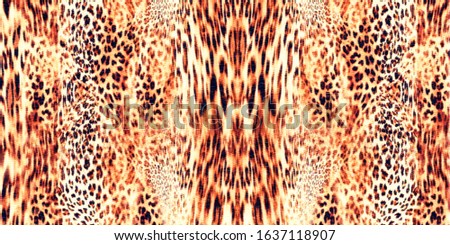 Vivid bright colored leopard design pattern