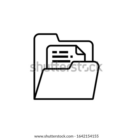 folder or file icon -vector. white background. premium quality-symbol.  Perfect folder sign. web design and mobile design. Archive or portfolio  icon.