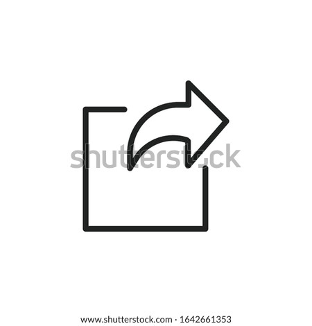 Simple share line icon. Stroke pictogram. Vector illustration isolated on a white background. Premium quality symbol. Vector sign for mobile app and web sites.