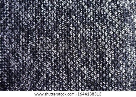 Dark heather blue grey woolen fabric from above