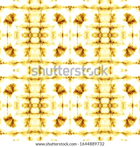 Gold Tie Dye Tribal. Watercolor Splash. Gold Ikat Geometric rug. Seamless Bohemian. American rug. Watercolor Splash. Orange Seamless Design. Boho Pattern. Tie Dye Seamless.
