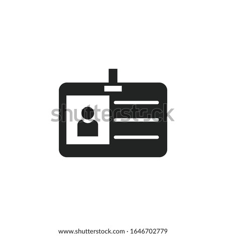 id card Icon vector sign isolated for graphic and web design. id card symbol template color editable on white background.