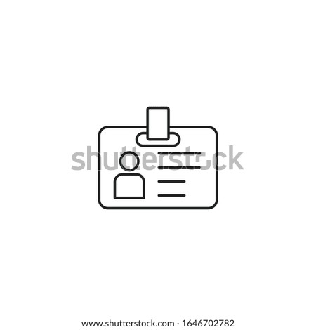 id card Icon vector sign isolated for graphic and web design. id card symbol template color editable on white background.