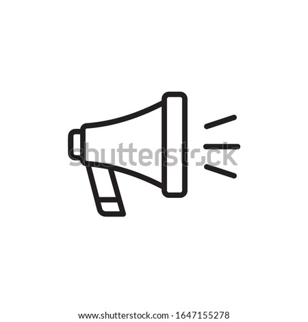 Loudspeaker icon vector. Announcement icon symbol design