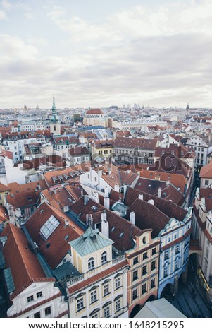 Prague Czech Republic panorama of the city top view