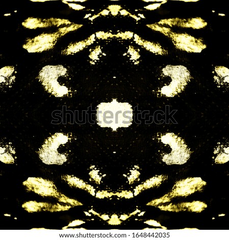 Shibori Pattern. Watercolour Wash. Paper Stains. Shibori Boundless Backdrop. Black,Yellow,White Ethnic Cloth Decoration. Urban Abstract Wallpaper. Spot Shibori Pattern.