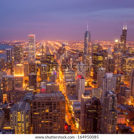 City of Chicago. Image of Chicago downtown 