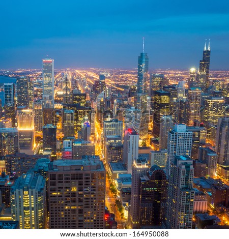 City of Chicago. Image of Chicago downtown 