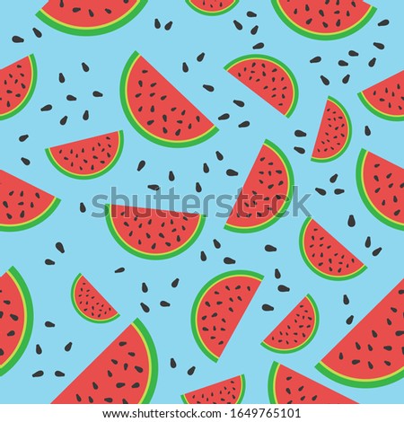 Seamless watermelons pattern colorful summer.