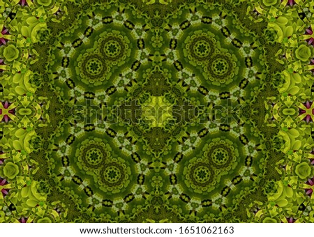 Green Fractal Abstract Background Art
