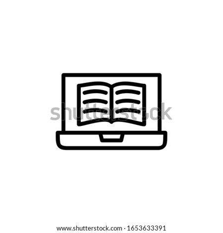 digital book icon. Online Learning icon. Perfect for application, web, logo and presentation template. icon design line style