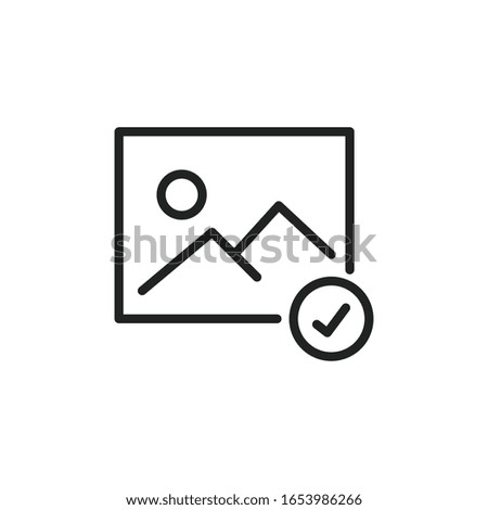 Simple image line icon. Stroke pictogram. Vector illustration isolated on a white background. Premium quality symbol. Vector sign for mobile app and web sites.