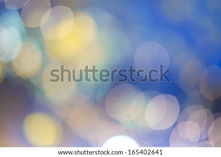 Abstract light blue blurred lights christmas bokeh background 