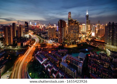 city night view of Shenzhen