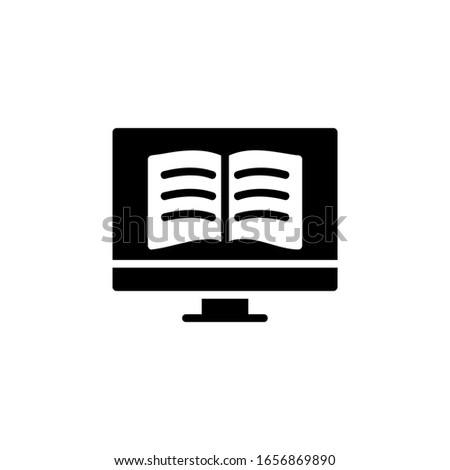 digital book icon. online learning and course icon. Perfect for application, web, logo and presentation template. icon design solid style