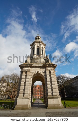 The campanile in Trinity College, Dublin, Ireland