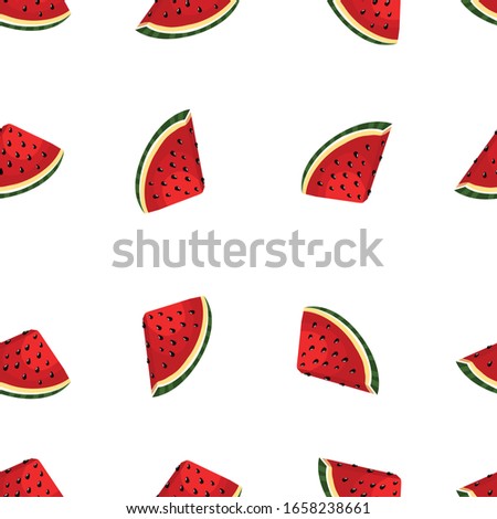 seamless vector pattern with watermelons