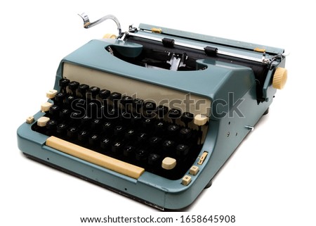 A typewriter isolated on a white background