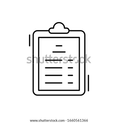 Clipboard icon. Simple line, outline vector elements of office tool icons for ui and ux, website or mobile application