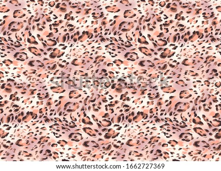 Seamless Vector. Creative artistic hand drawn leopard background. Hand drawing textures. Trendy Graphic Design for textile, banner, poster, card, cover, invitation, placard, brochure.