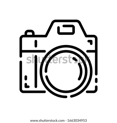 This is camera vector icon with white background
