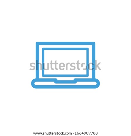 Laptop icon. Line design template. Vector illustration